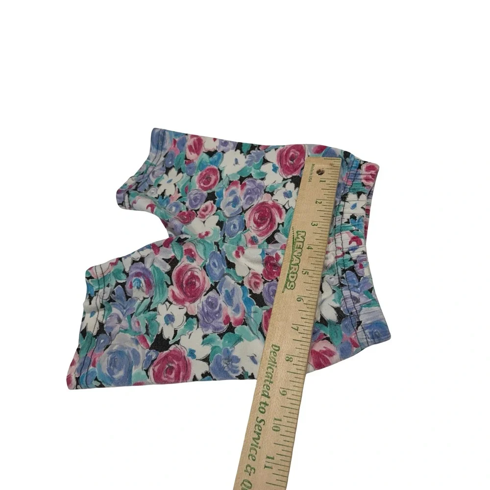 Vintage Cool Wear Kids Floral Shorts Set White‎ Swing Top Purple Pink 4/6X USA